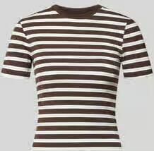Only slim fit T-shirt met viscose model 'JUNE'