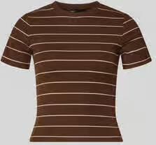 Only slim fit T-shirt met viscose model 'JUNE'