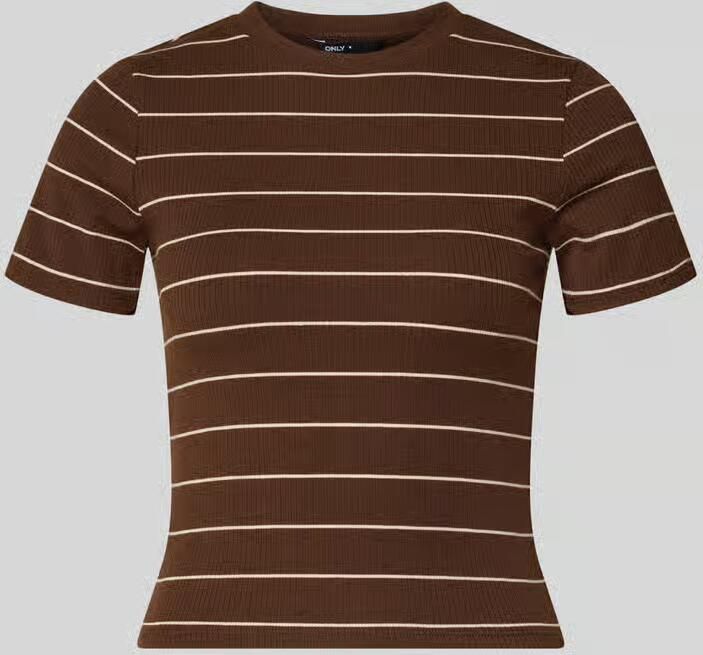 Only slim fit T-shirt met viscose model 'JUNE'