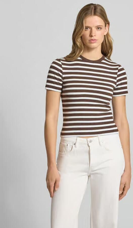 Only slim fit T-shirt met viscose model 'JUNE' - Foto 2