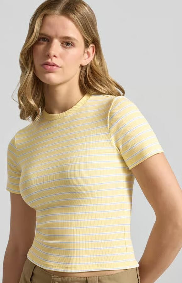 Only slim fit T-shirt met viscose Model: 'LUPE'