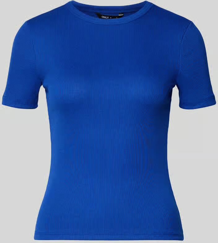 Only slim fit T-shirt met viscose model 'LUPE'