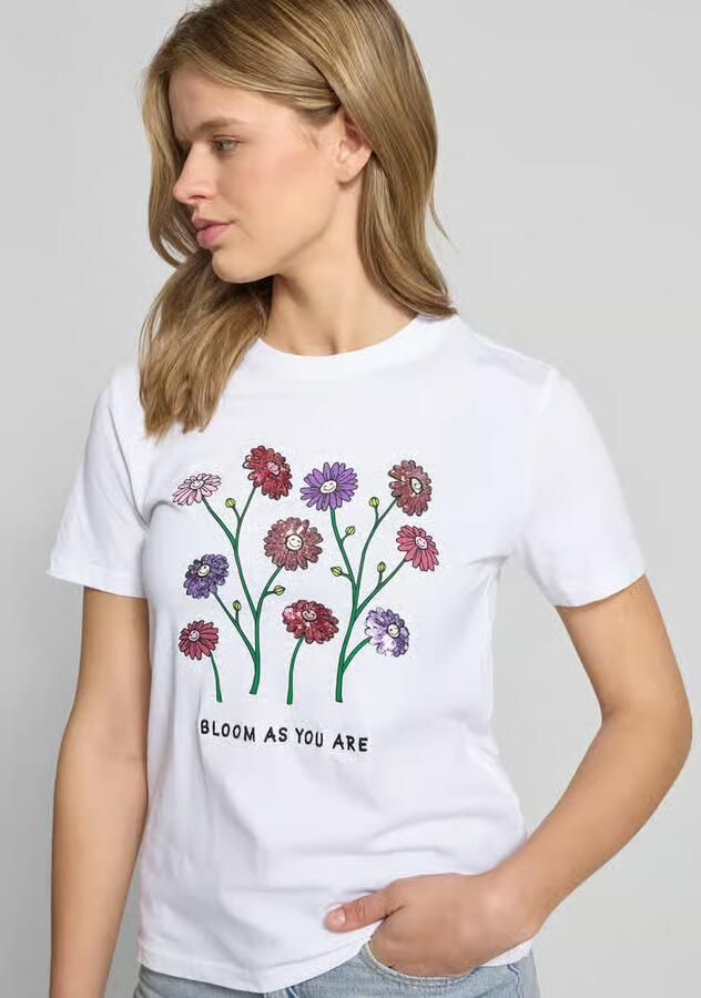 Only slim fit T-shirt van 100% katoen model 'KITA'