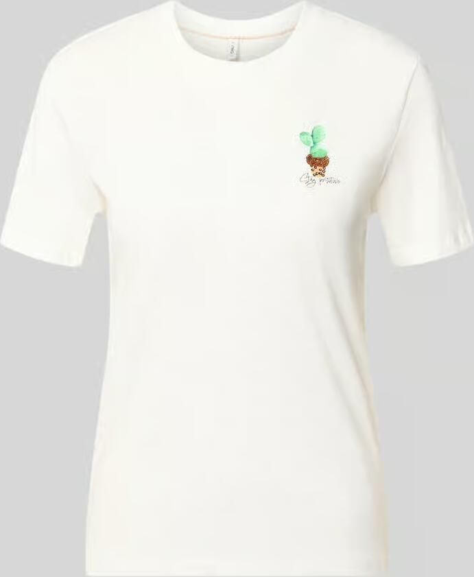 Only slim fit T-shirt van 100% katoen model 'KITA' - Foto 2