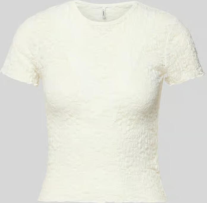 Only slim fit T-shirt van kant model 'FAITH' - Foto 5