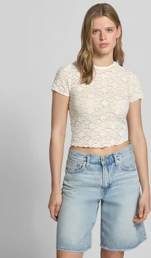 Only slim fit T-shirt van kant model 'FAITH' - Foto 6