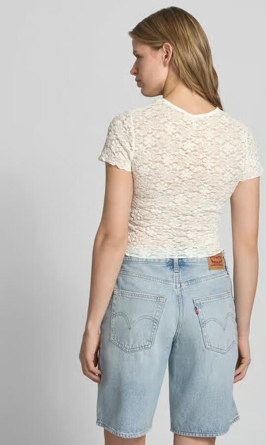 Only slim fit T-shirt van kant model 'FAITH' - Foto 5