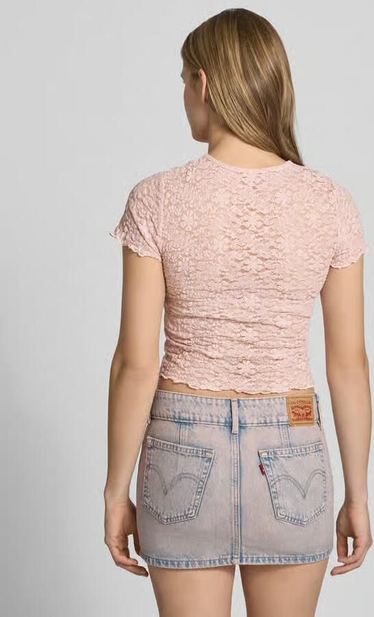 Only slim fit T-shirt van kant model 'FAITH' - Foto 5