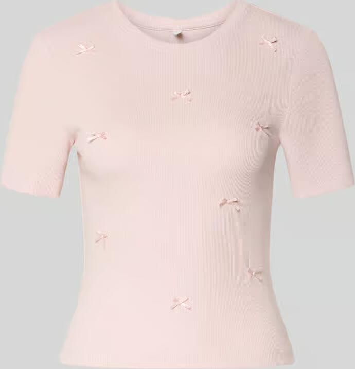 Only slim fit T-shirt van katoenmix model 'FEMKE' - Foto 2