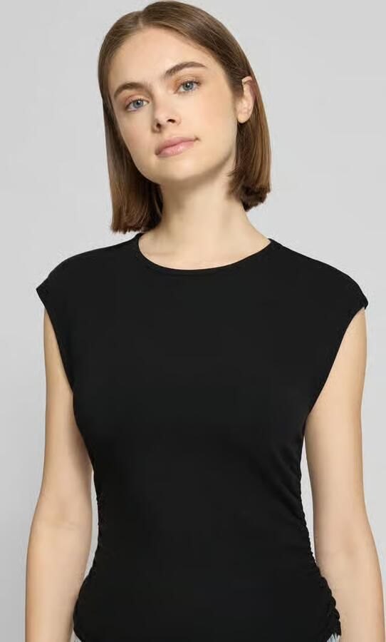 Only slim fit T-shirt van katoenmix model 'MIRA' - Foto 5