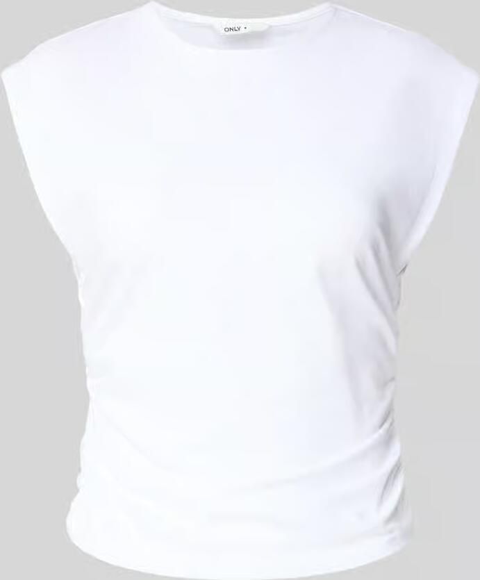 Only slim fit T-shirt van katoenmix model 'MIRA' - Foto 4