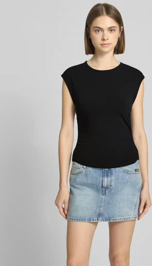 Only slim fit T-shirt van katoenmix model 'MIRA' - Foto 7