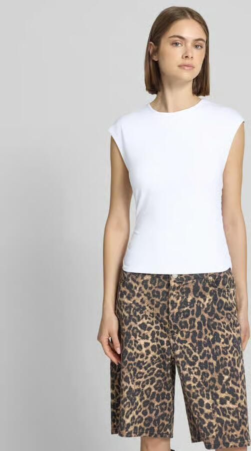 Only slim fit T-shirt van katoenmix model 'MIRA' - Foto 6