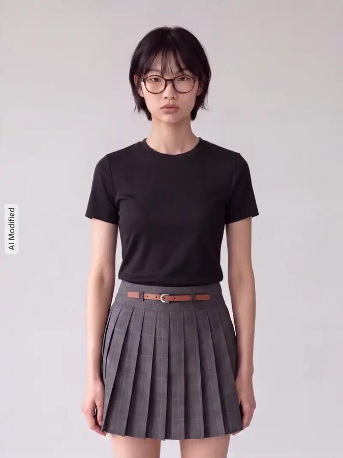 Only Slim fit t-shirt van katoenmix model 'RILEY' - Foto 3