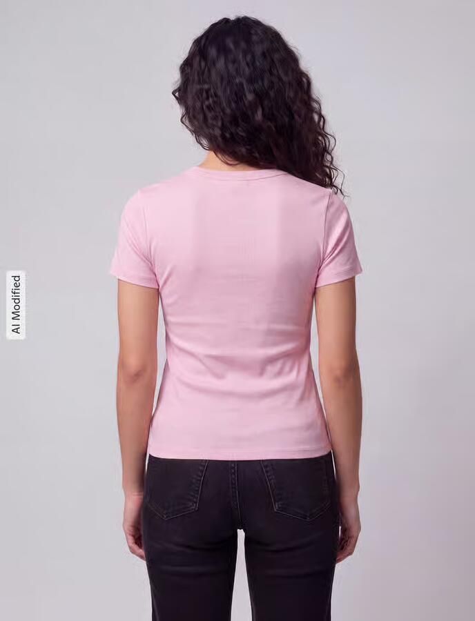 Only Slim fit t-shirt van katoenmix model 'RILEY' - Foto 2