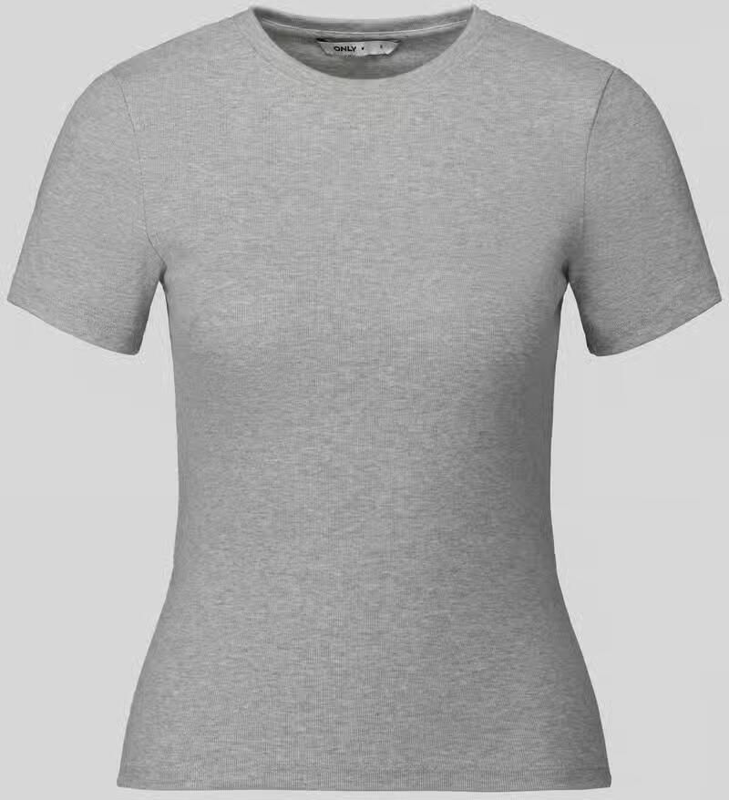 Only Slim fit t-shirt van katoenmix model 'RILEY' - Foto 4