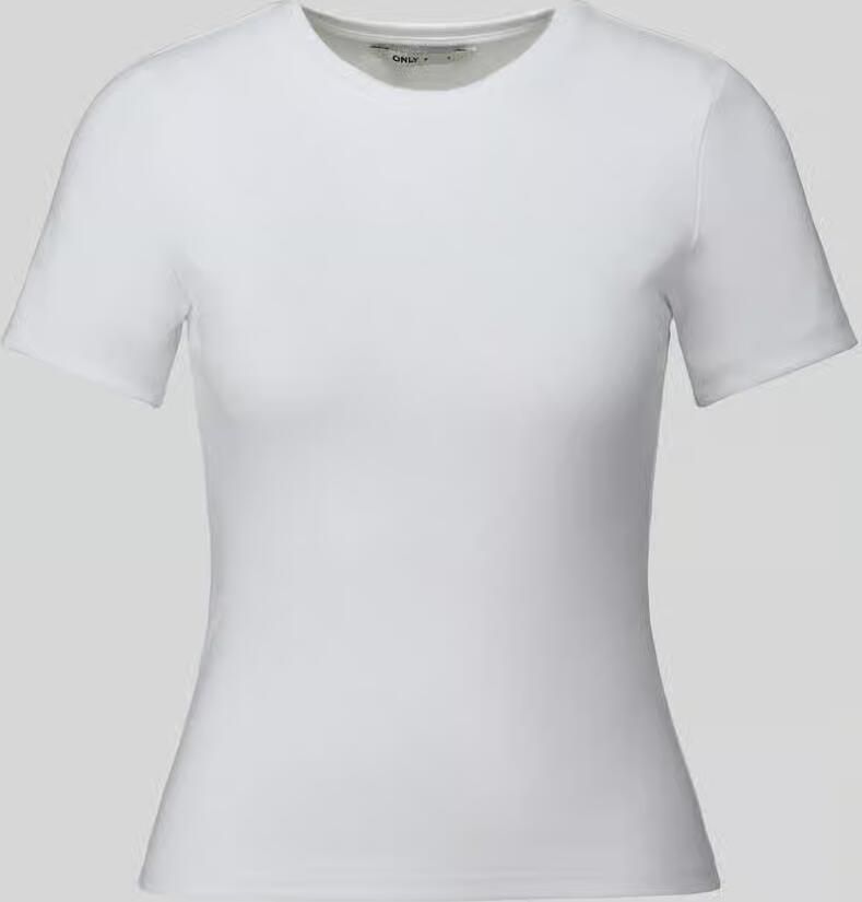Only Slim fit t-shirt van katoenmix model 'RILEY' - Foto 3