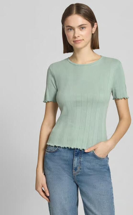 Only Slim fit T-shirt van Katoenmix Model 'TENNA' - Foto 5