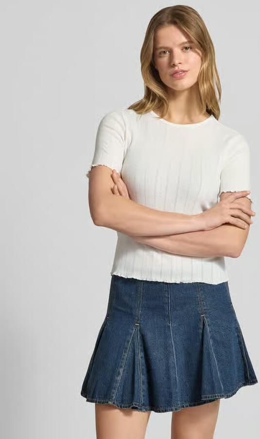 Only Slim fit T-shirt van Katoenmix Model 'TENNA' - Foto 5