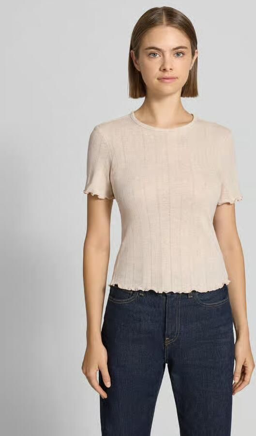 Only Slim fit t-shirt van katoenmix model 'TENNA' - Foto 3