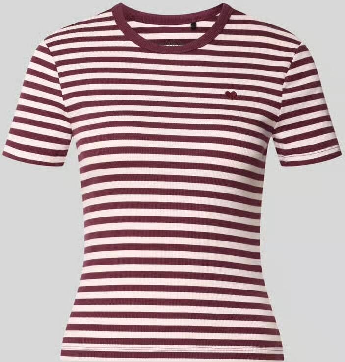 Only Slim fit t-shirt van katoenmix model 'VAL'