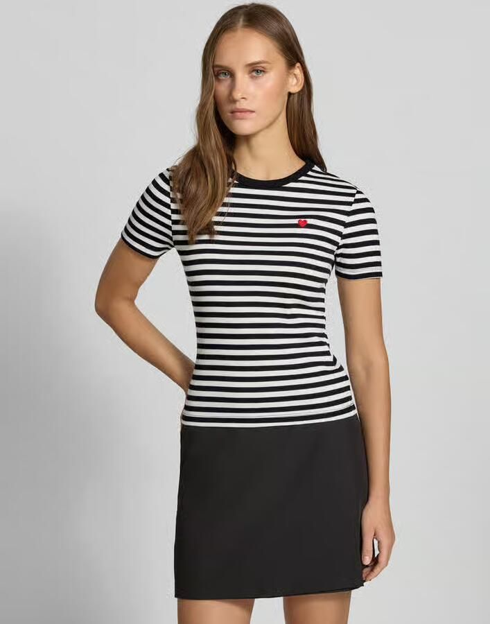 Only Slim fit t-shirt van katoenmix model 'VAL' - Foto 2