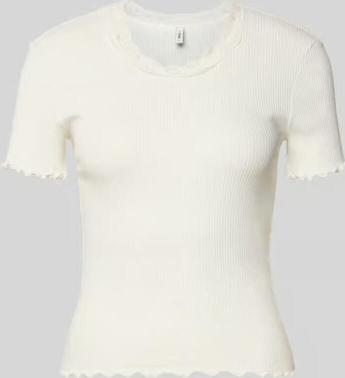 Only slim fit T-shirt van katoenmix model 'VINI' - Foto 2