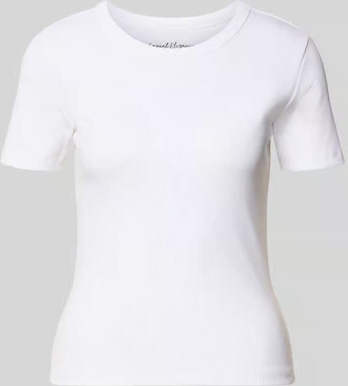 Only Slim fit T-shirt van Mix van biologisch katoen Model 'VAL LIFE' - Foto 4