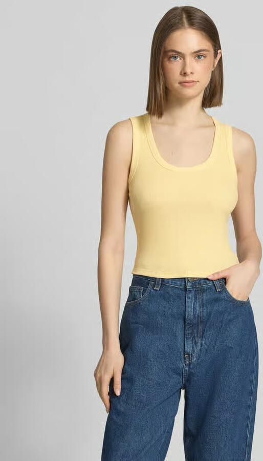 Only Slim fit tank top van katoenmix model 'EASY' - Foto 3