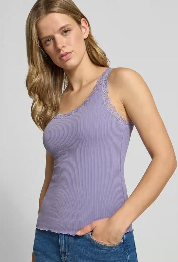 Only slim fit tank top van katoenmix model 'SARA' - Foto 4