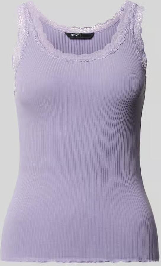 Only slim fit tank top van katoenmix model 'SARA' - Foto 5