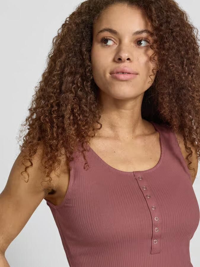 Only slim fit tank top van katoenmix model 'SIMPLE'