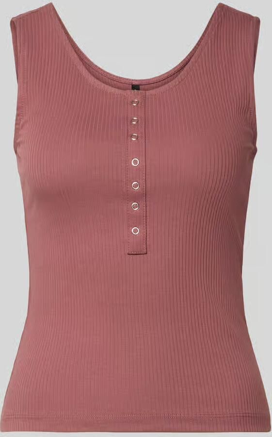 Only slim fit tank top van katoenmix model 'SIMPLE' - Foto 2