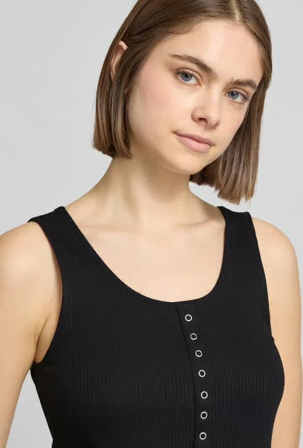 Only slim fit tank top van katoenmix model 'SIMPLE'