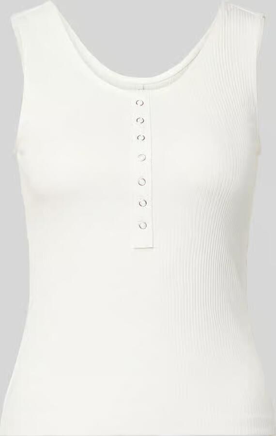 Only slim fit tank top van katoenmix model 'SIMPLE' - Foto 2