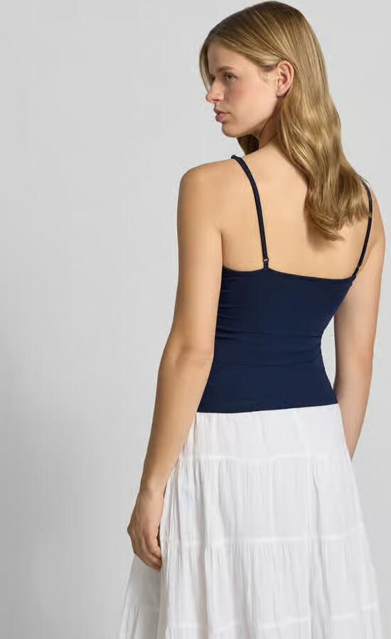 Only slim fit tanktop van katoenmix model 'KISS'