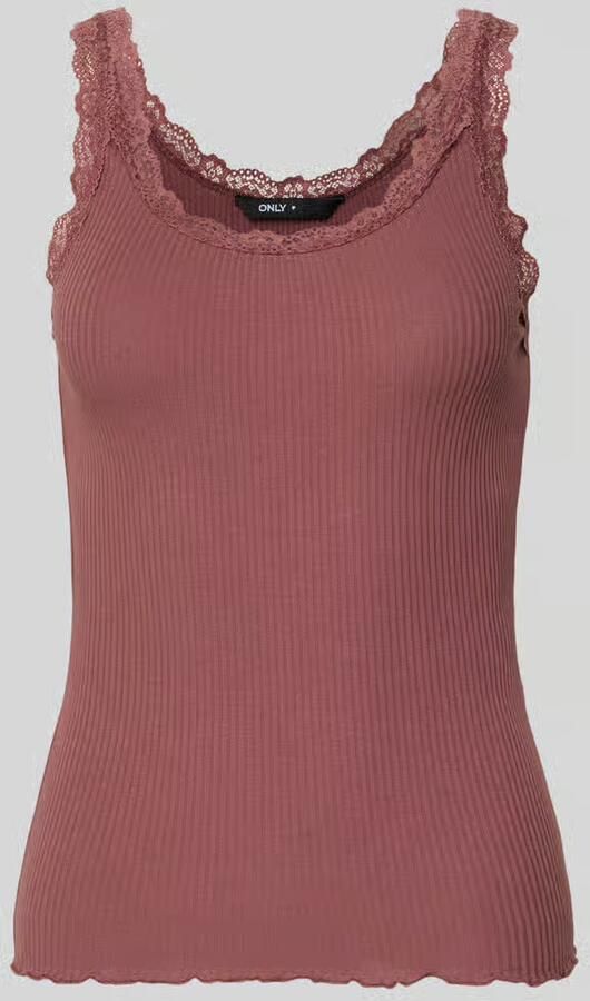 Only slim fit tanktop van mix van biologisch katoen model 'SARA' - Foto 2