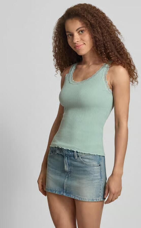 Only slim fit tanktop van mix van biologisch katoen model 'SARA' - Foto 5