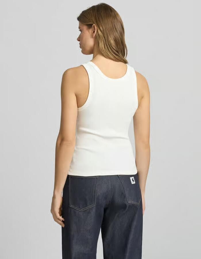 Only slim fit tanktop van mix van biologisch katoen model 'VAL' - Foto 4