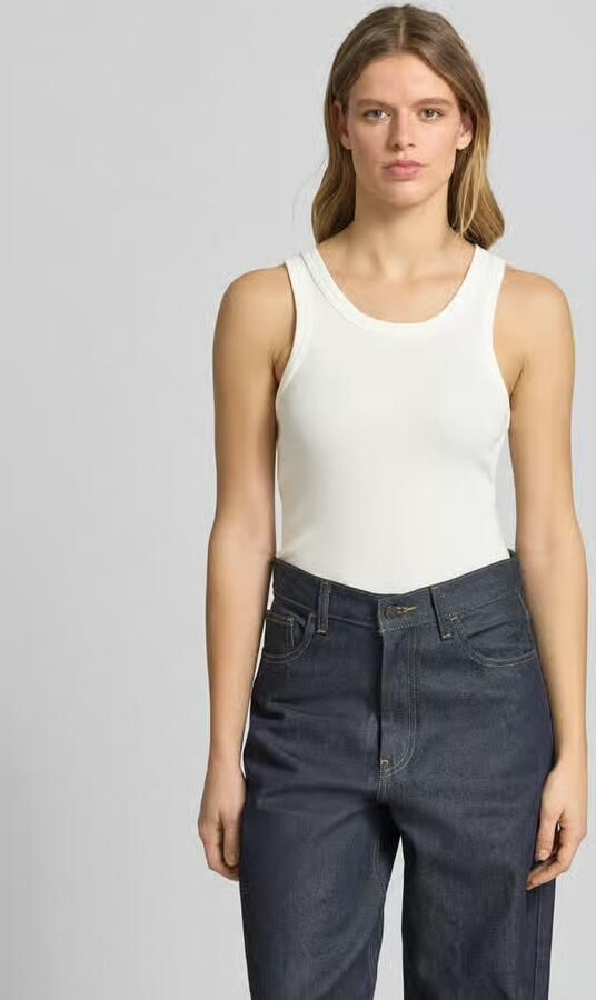 Only slim fit tanktop van mix van biologisch katoen model 'VAL' - Foto 5