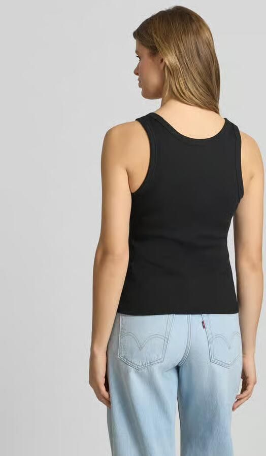 Only slim fit tanktop van mix van biologisch katoen model 'VAL' - Foto 5