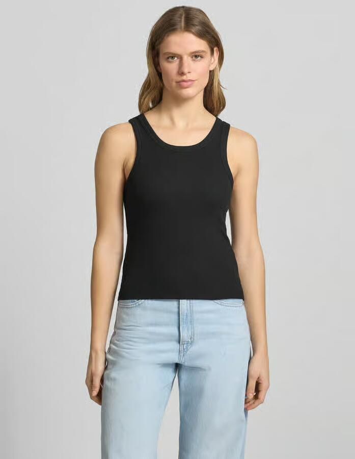Only slim fit tanktop van mix van biologisch katoen model 'VAL' - Foto 6