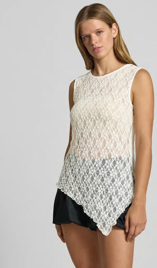 Only Slim fit top met asymmetrische band model 'LIVA' - Foto 3