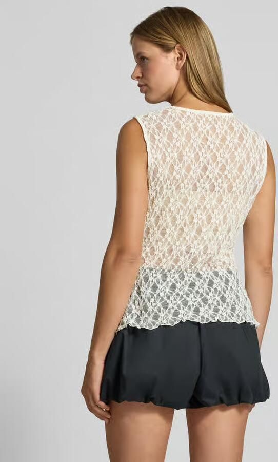 Only Slim fit top met asymmetrische band model 'LIVA' - Foto 2