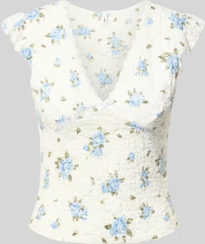 Only Slim fit top met diepe V-hals model 'SAGA' - Foto 2