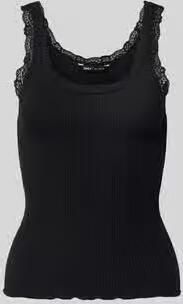 Only Tanktop ONLSARA – Tanktop met kantdetail bij de halslijn regular fit modisch jersey ribstof ronde hals - Foto 4