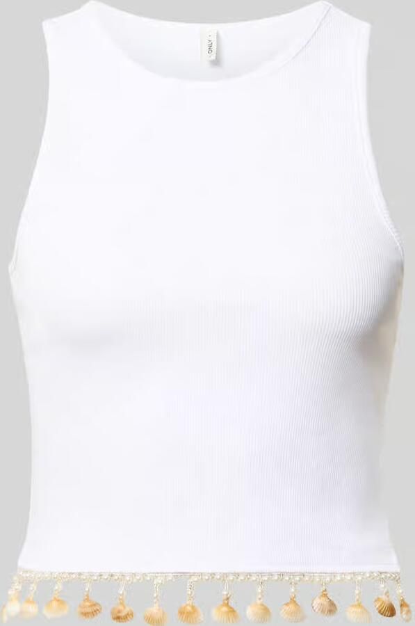 Only slim fit top van katoenmix model 'SHELLY' - Foto 2