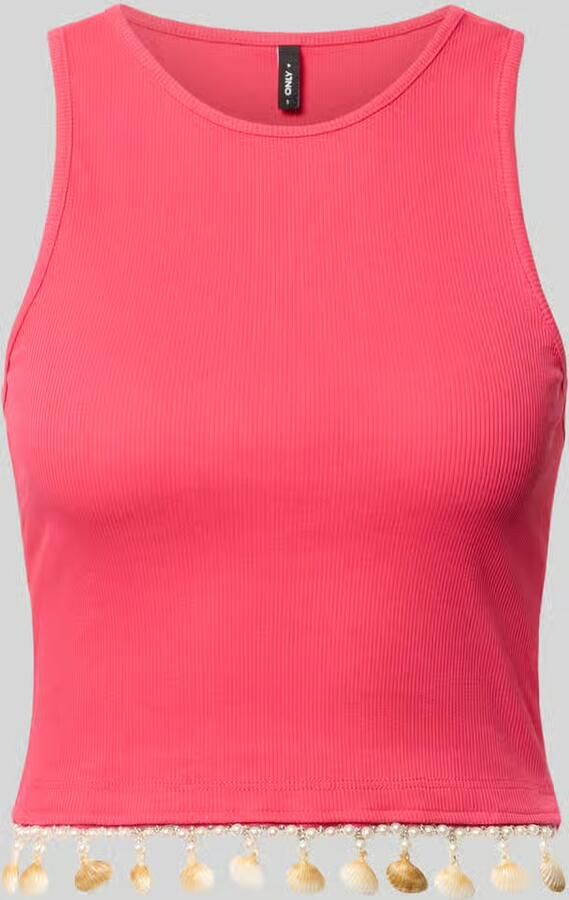 Only slim fit top van katoenmix model 'SHELLY' - Foto 2