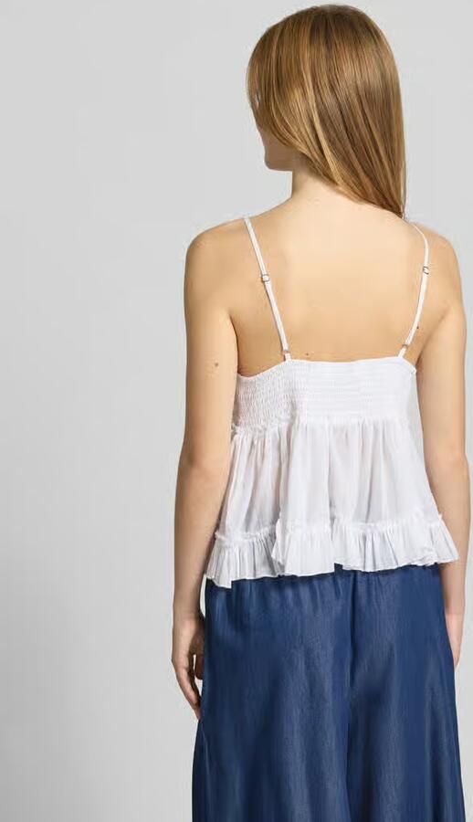 Only slim fit top van puur katoen model 'TARIA' - Foto 3