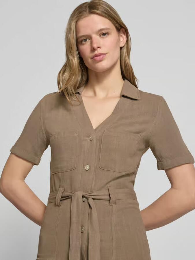 Only Smalle vrijetijdsjurk van mix van viscose en linnen model 'SIESTA'